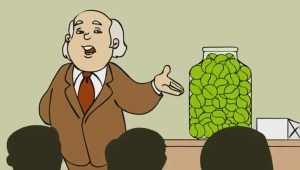 Jar filled with golf balls